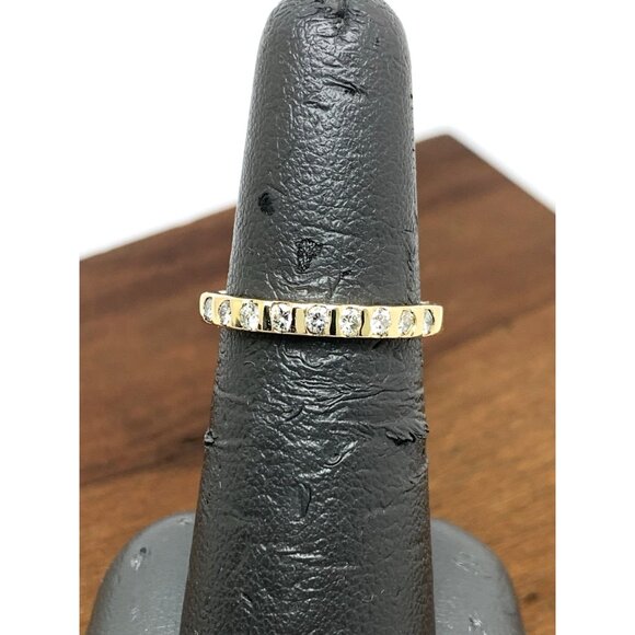 Women's Wedding Band Diamond 0.50ctw 14k Yellow Gold Stackable Ring Size 6.25 - Picture 8 of 12